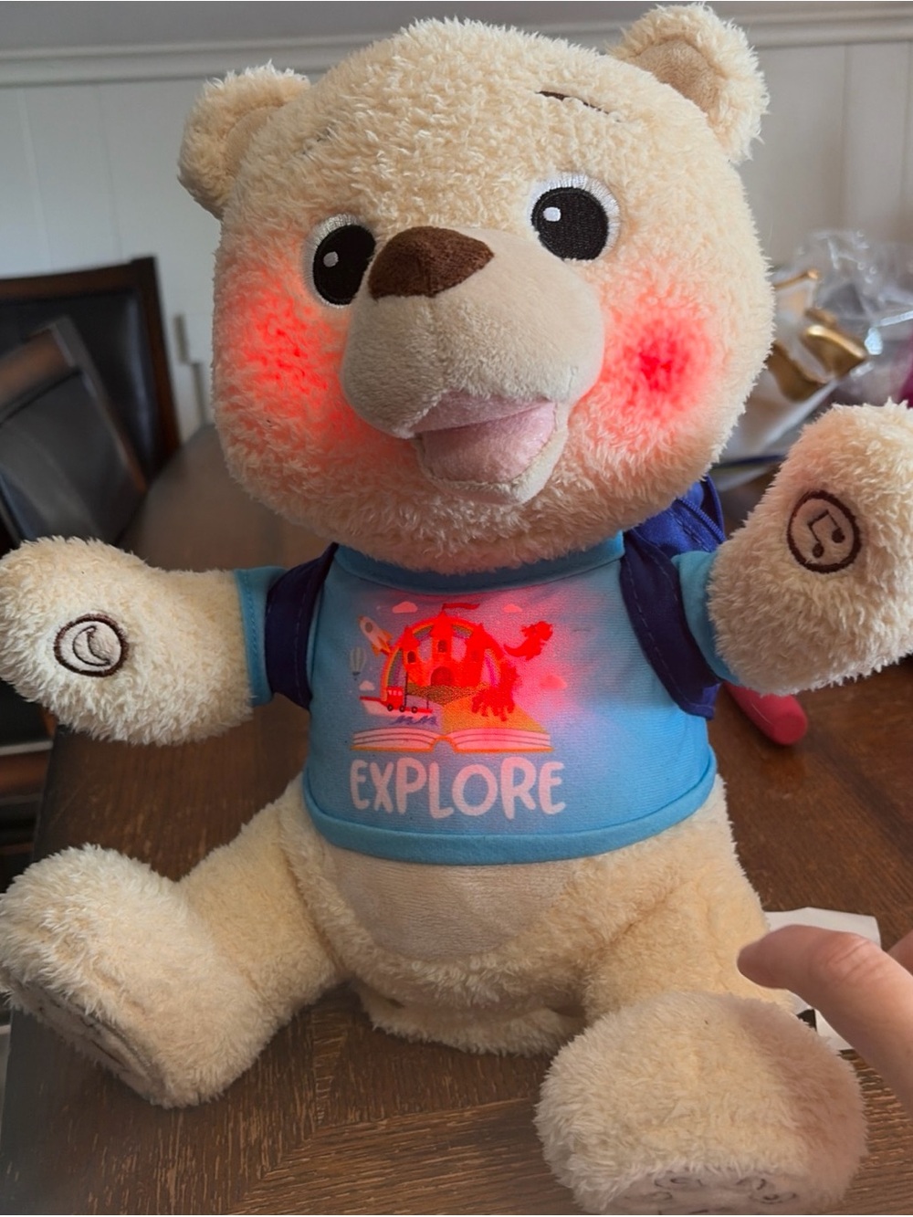 Plush Explore Light-Up Bear Toy - Beige